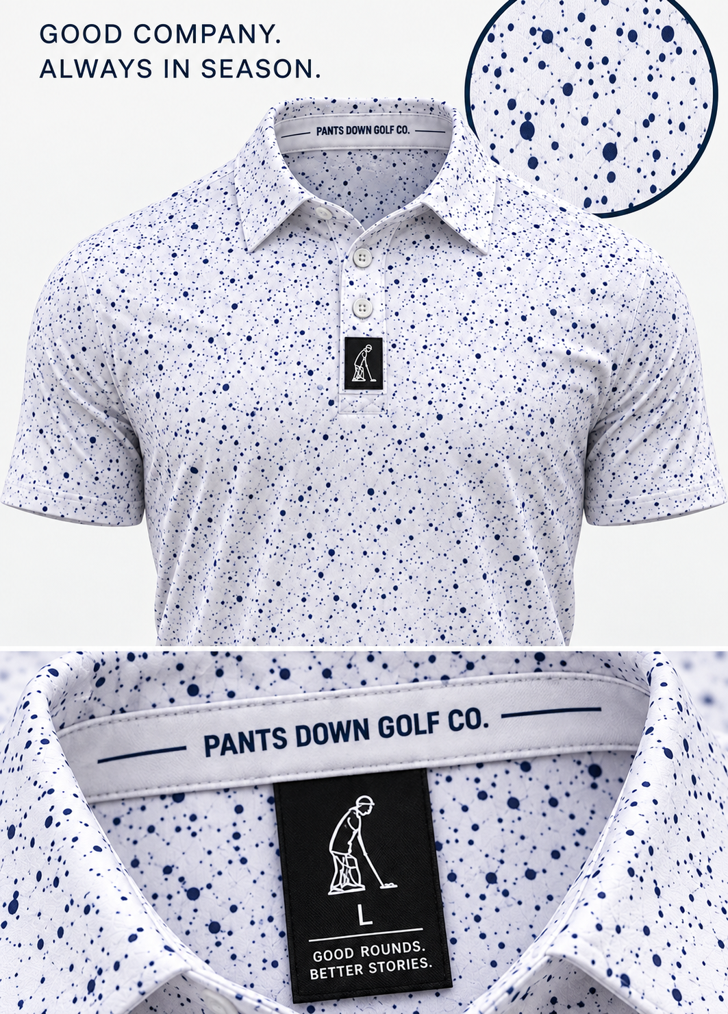 Pants Down Golf Co. — White All-Over Print